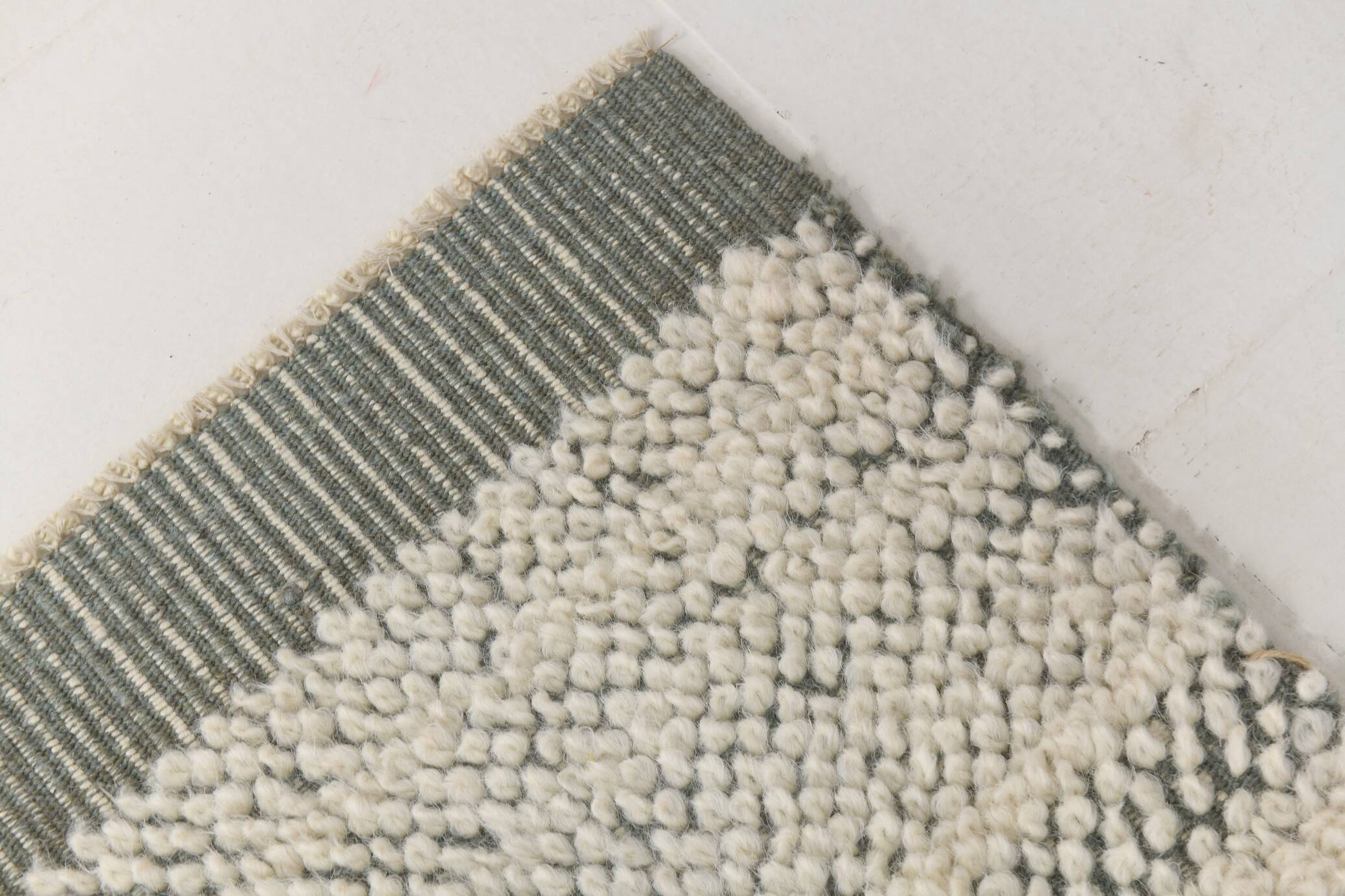 2x9 Moroccan Gray Beige Moroccan Runner Rug, 60x290Cm