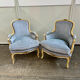 Pair of cabriolet armchairs in Louis XV style