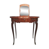 Dressing table kidney Louis XV style marquetry