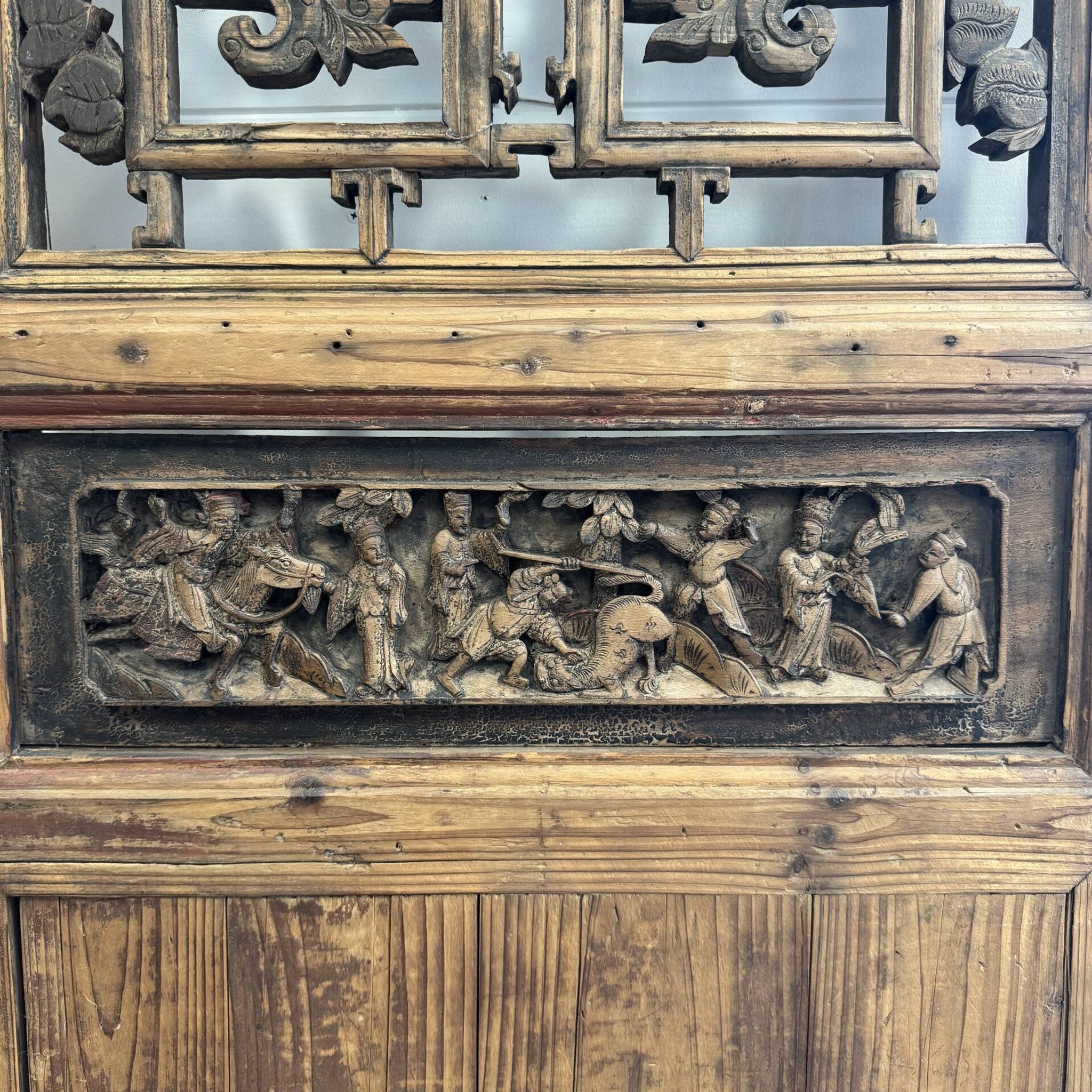 Suzhou - Porte chinoise ancienne en pin n°2