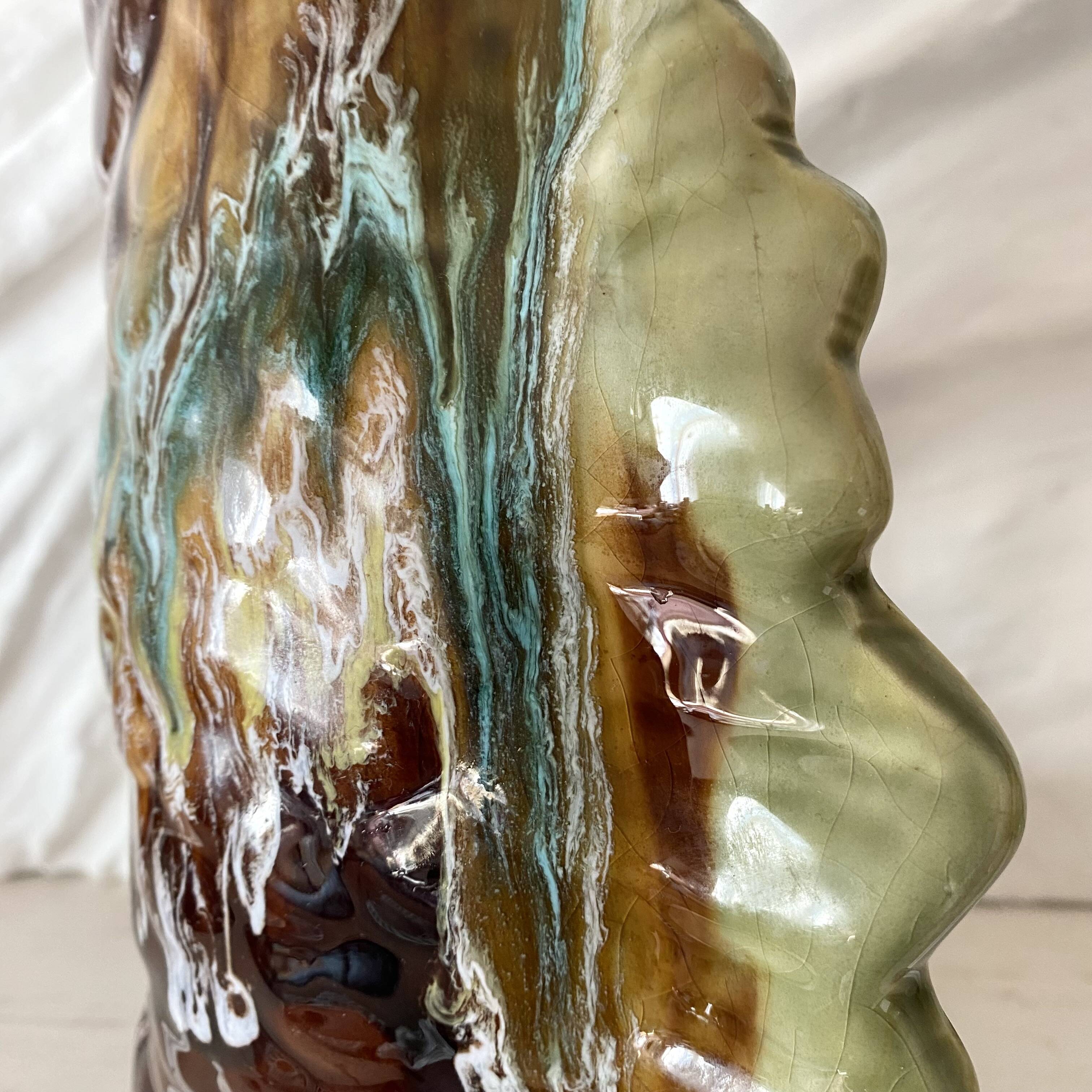 30 cm fish vase, 1970s zoomorphic vase.