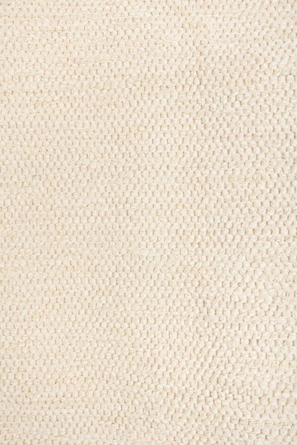 Tapis en coton recycle ecru 140 x 70 cm