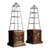 Set of 2 obelisk étagères