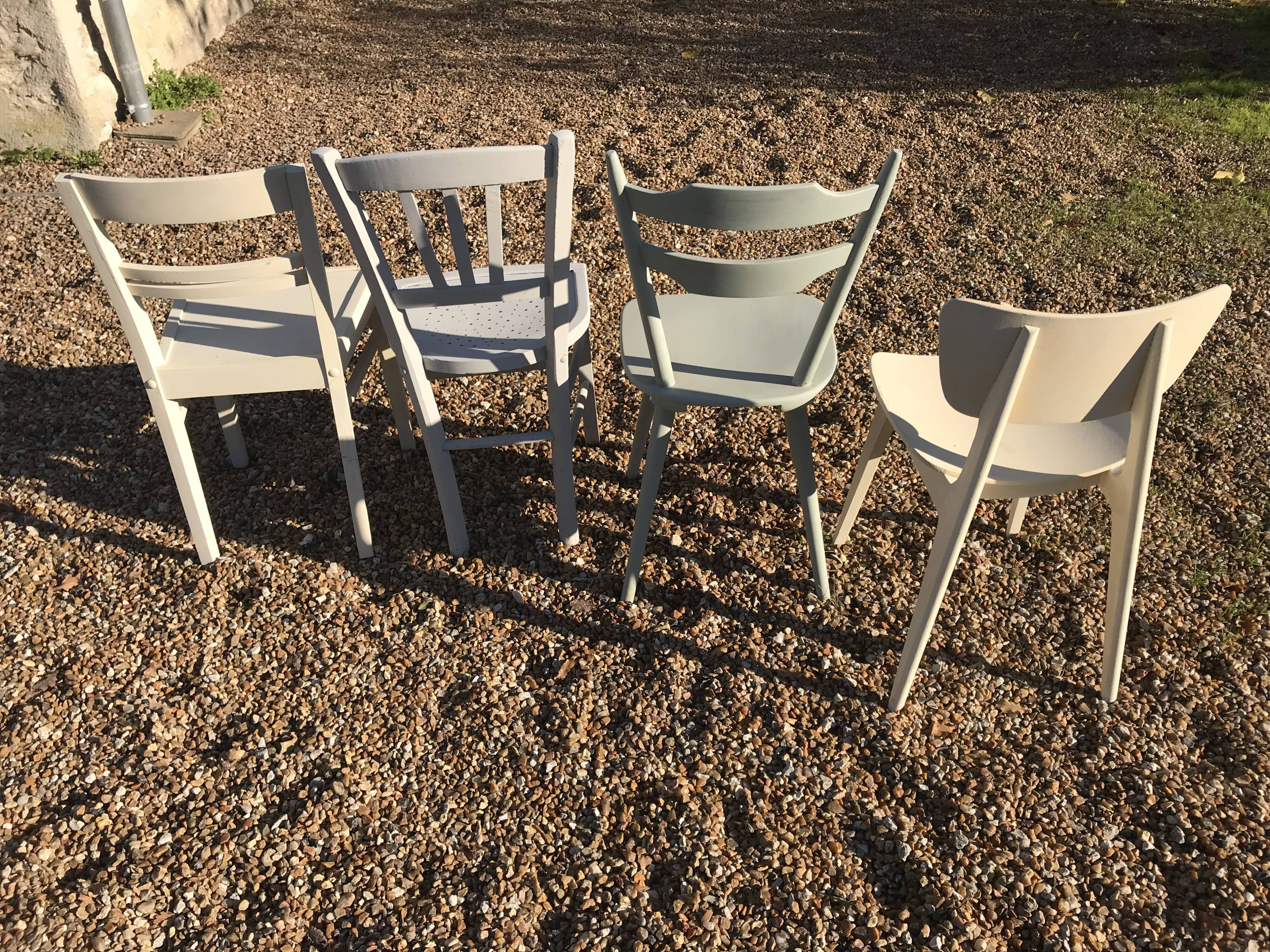 Set of mismatched chairs