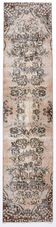 2x9 Rug For Floral Green Turkish Vintage Runner Rug, 64x279Cm SKU 24965