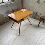 Vintage oak compass desk
