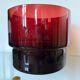 Red glass flowerpot from the 60s