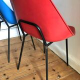 Pair of vintage Pierre Guariche Meurop chairs, antique seating furniture