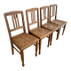 4 chairs cans art deco 1920 1930 in wood and antique canning