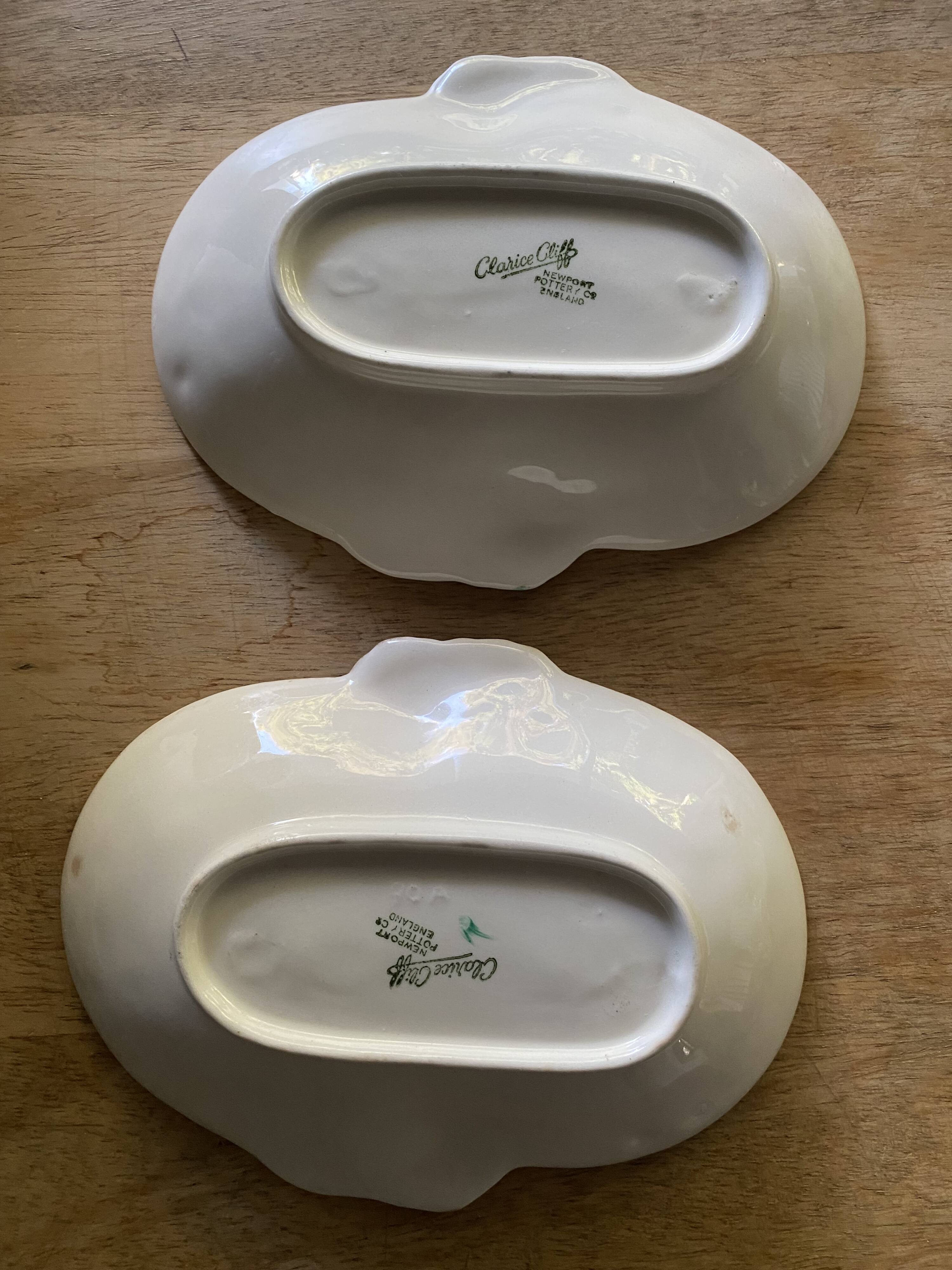 2 raviers Clarice Cliff