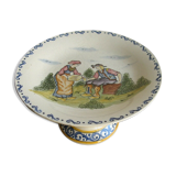 Coupe sur pied en faïence