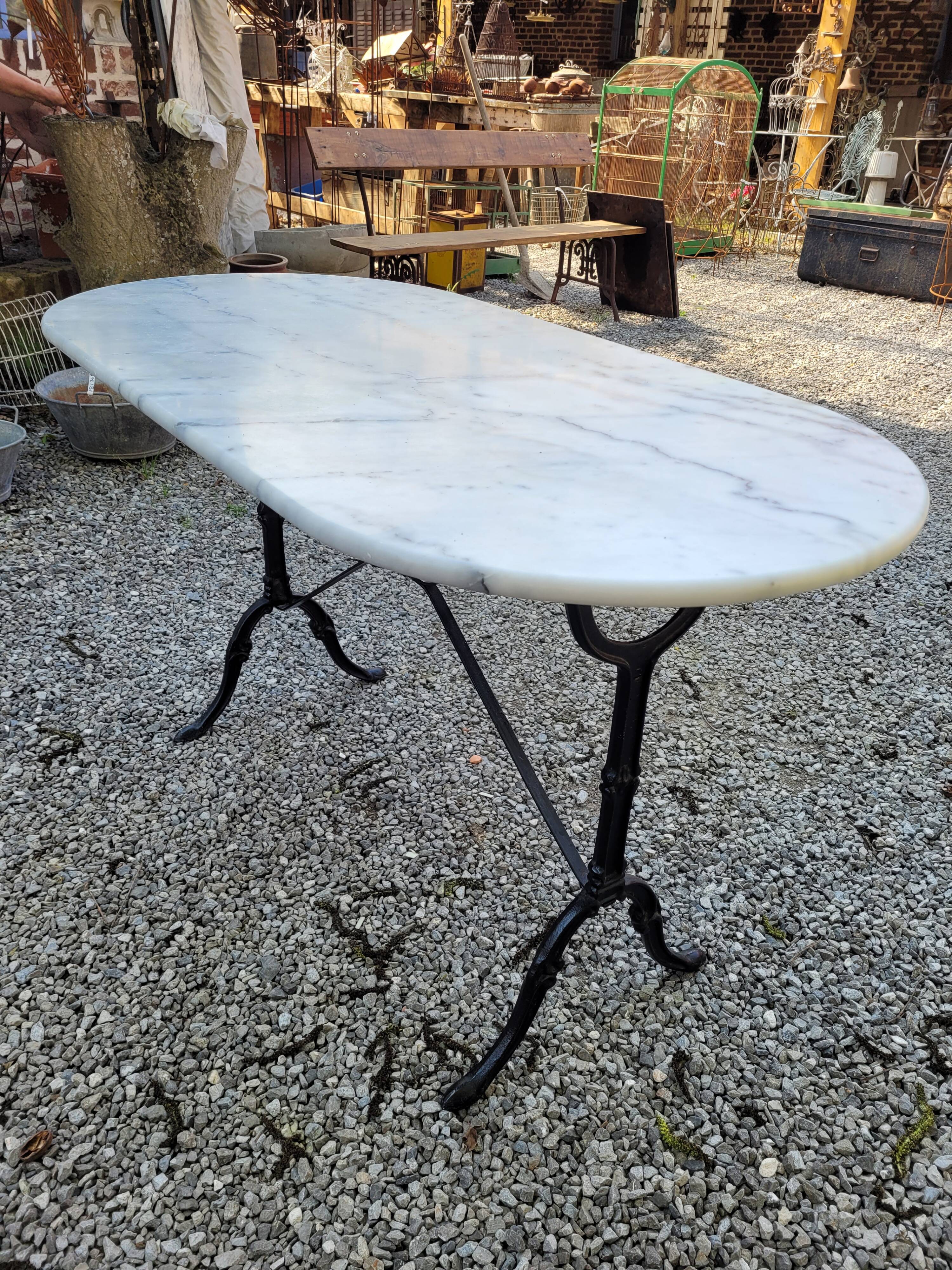 Table de bistrot marbre