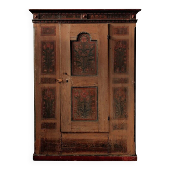 Armoire bavaroise peinte en pin massif – XVIIIᵉ siècle