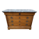 Commode de style Louis Philippe en merisier et marbre gris veiné