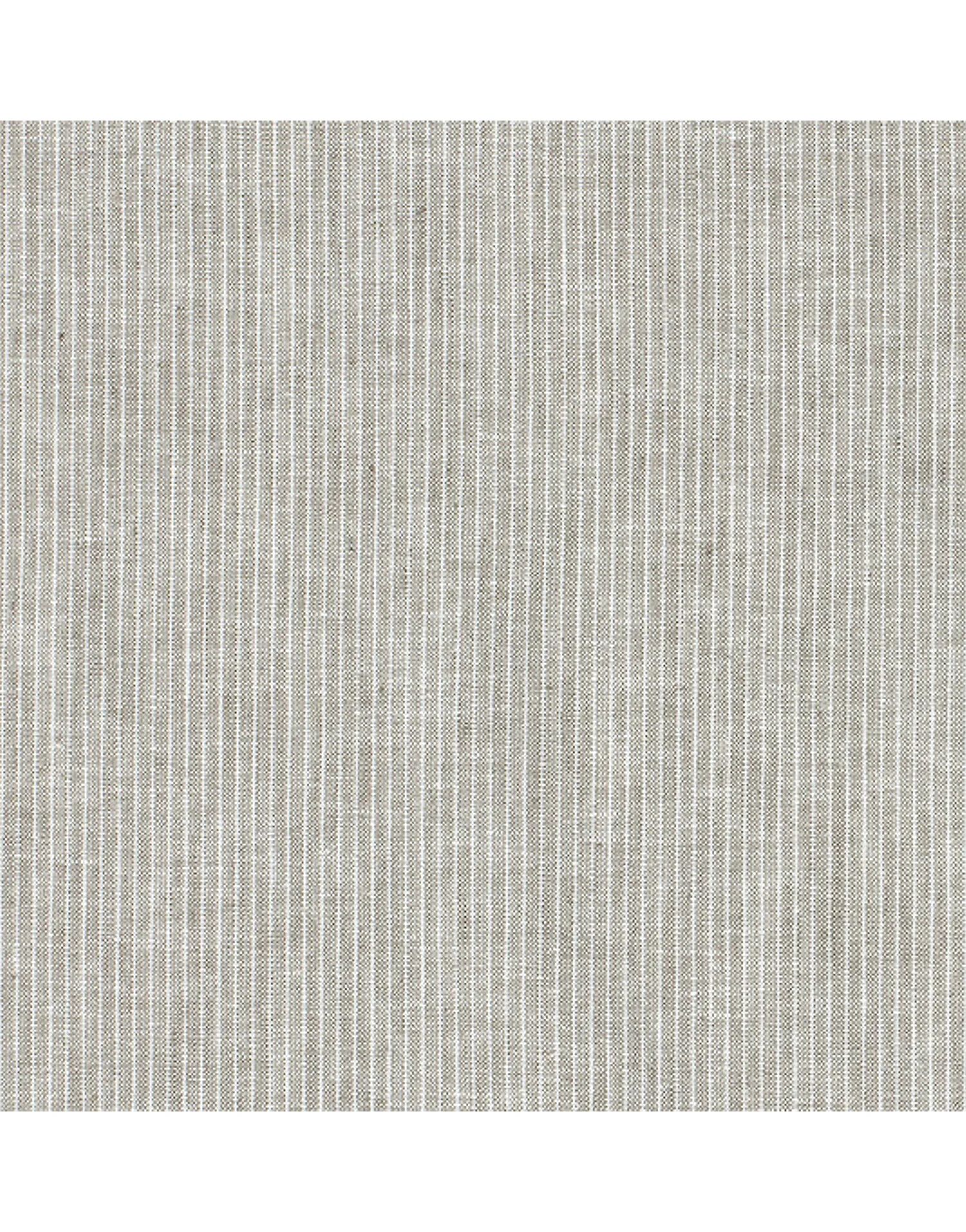 Pleated curtain Olga in linen and cotton with fine classic grey stripes.