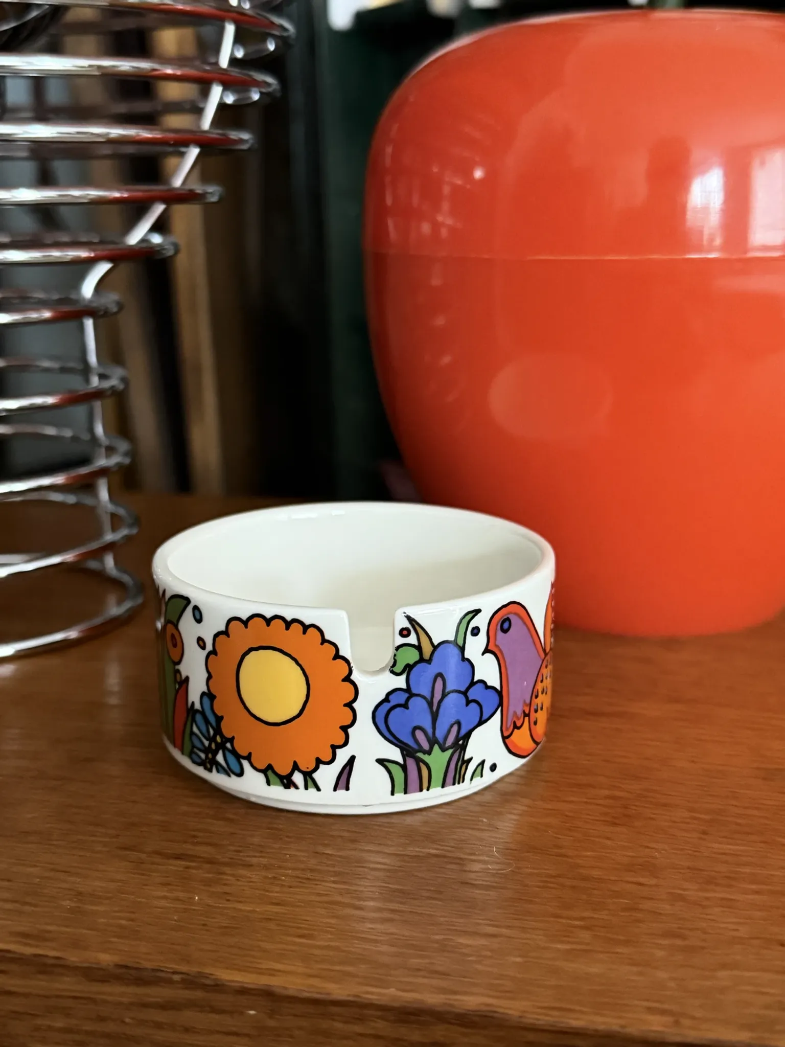 Vintage ceramic ashtray with "Acapulco" pattern – Villeroy & Boch