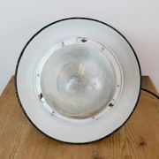 Vintage Industrial Black Enamel and Cast Iron Wall Lamp, 1960s