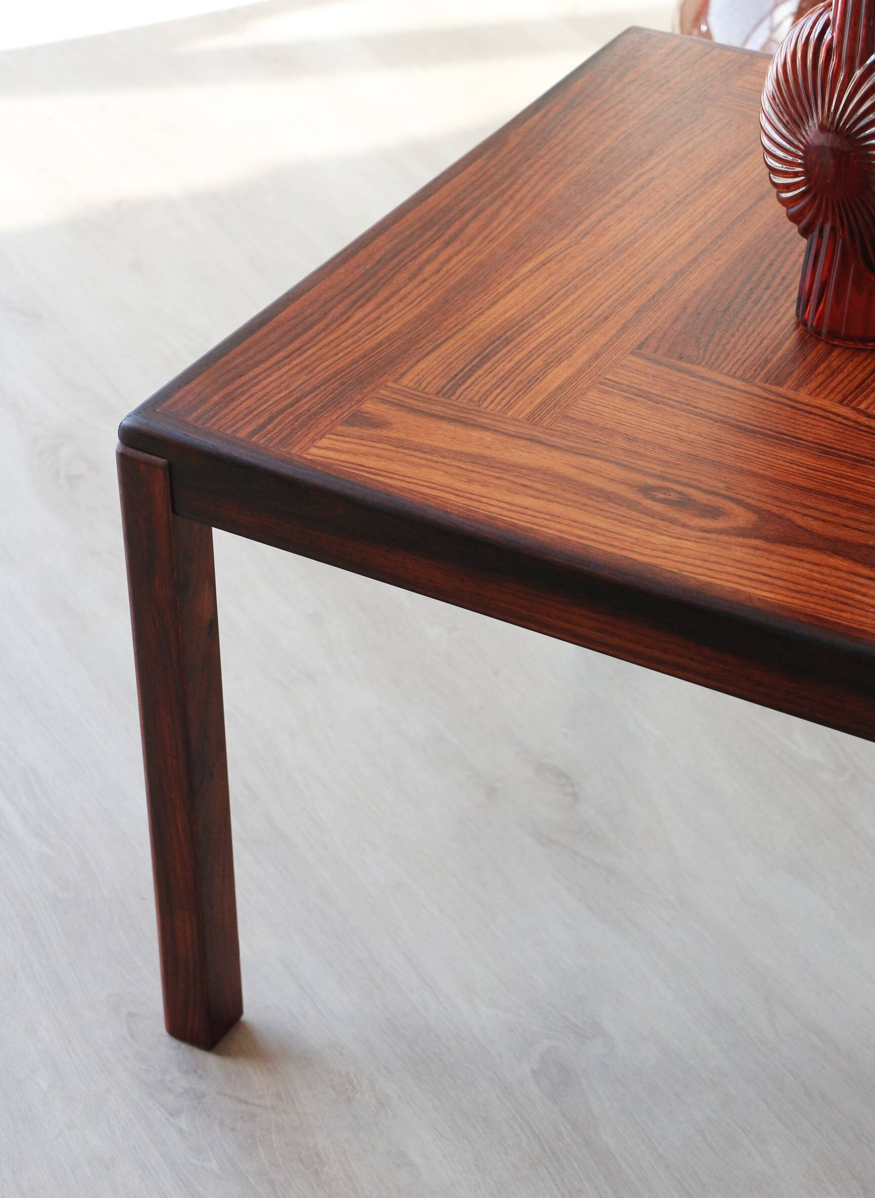 Square rosewood side table – Henning Kjaernulf for Vejle Stole