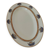 PLat ovale art déco faïence de Longwy