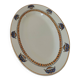 Oval Art Deco plate from Longwy pottery.