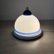Vintage glass blue and white wall lamp sconce , 1970s