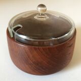 Teak spice pot and glass of the 60 years