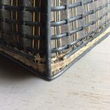 Old Bressan basket in blackened rattan