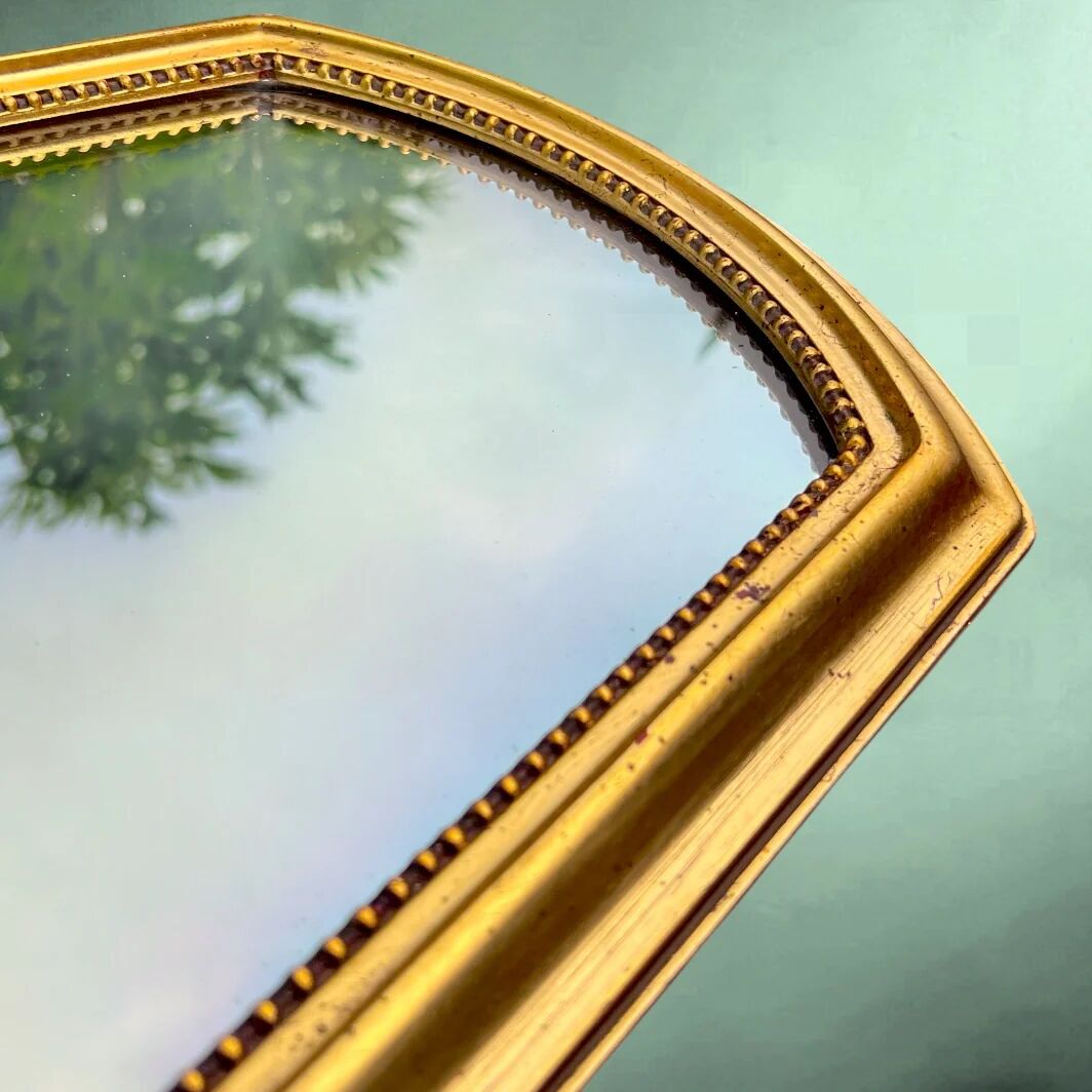 Large wall mirror in gilded resin – neoclassical style – 1970s