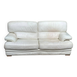 Canapé scandinave 2 - cuir beige