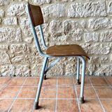 Vintage children's chair in wood and metal from the 50s/60s