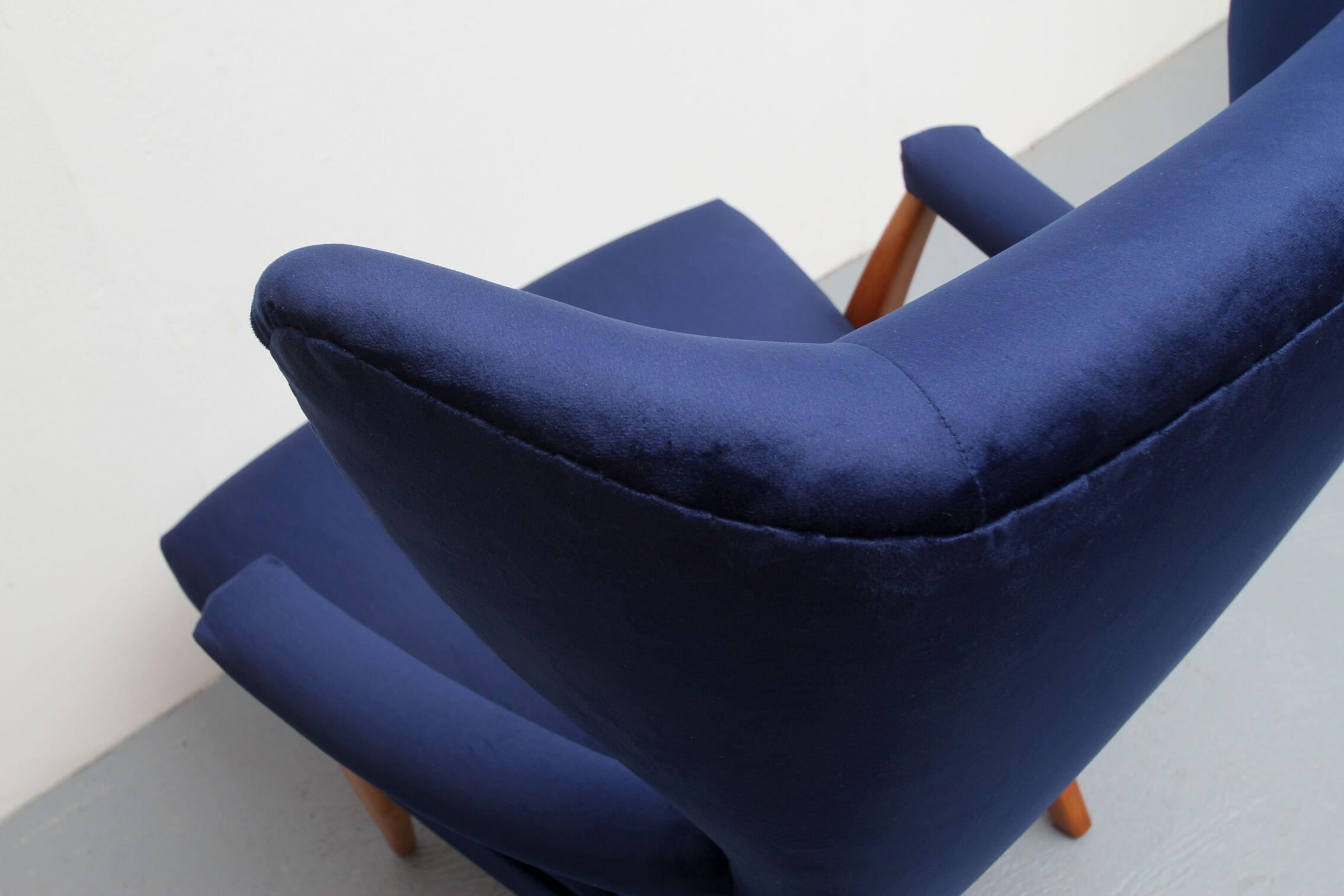 1950s highjack chair with stool, completely restored