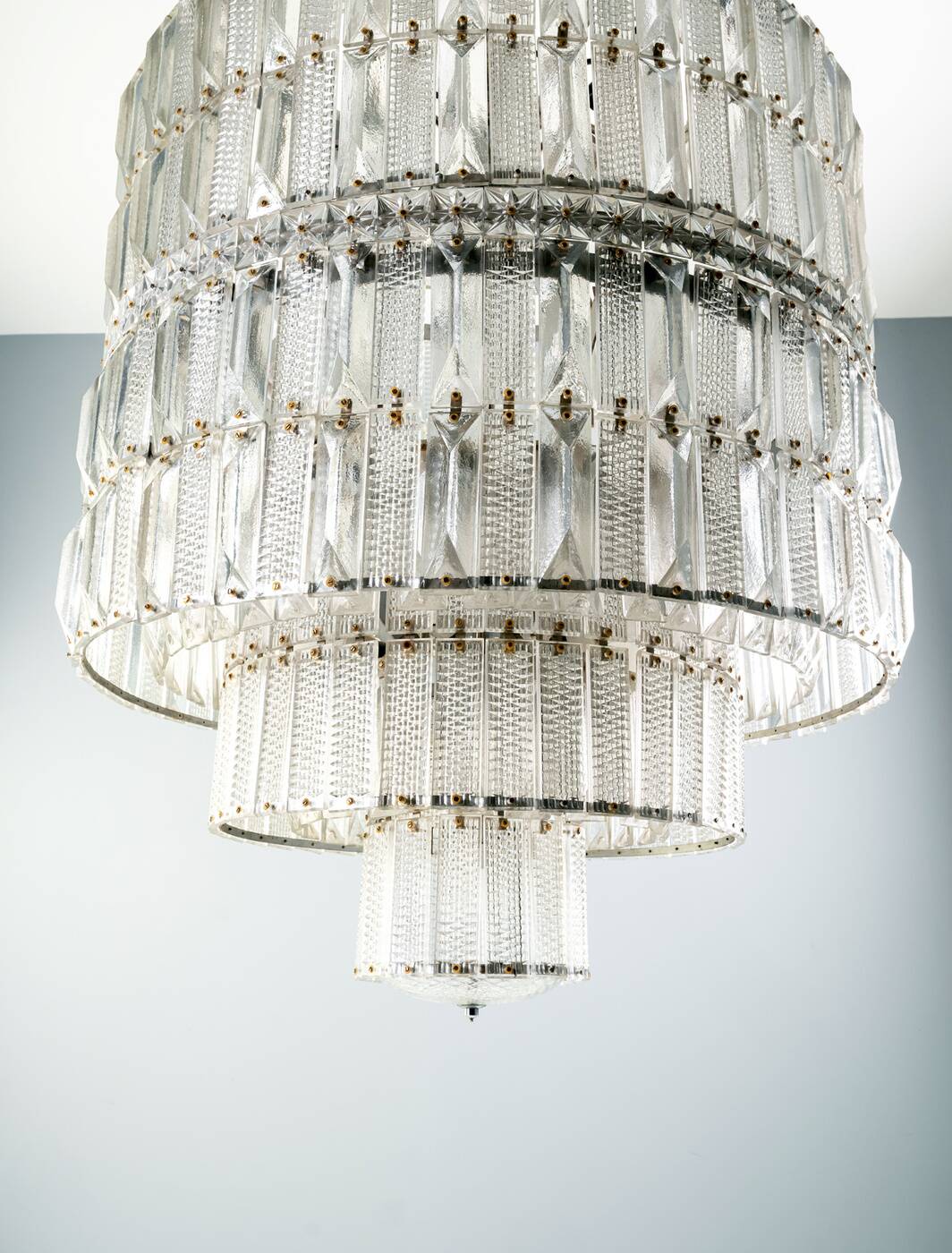 Tiered Crystal Chandelier, 1960s, Czechoslovakia