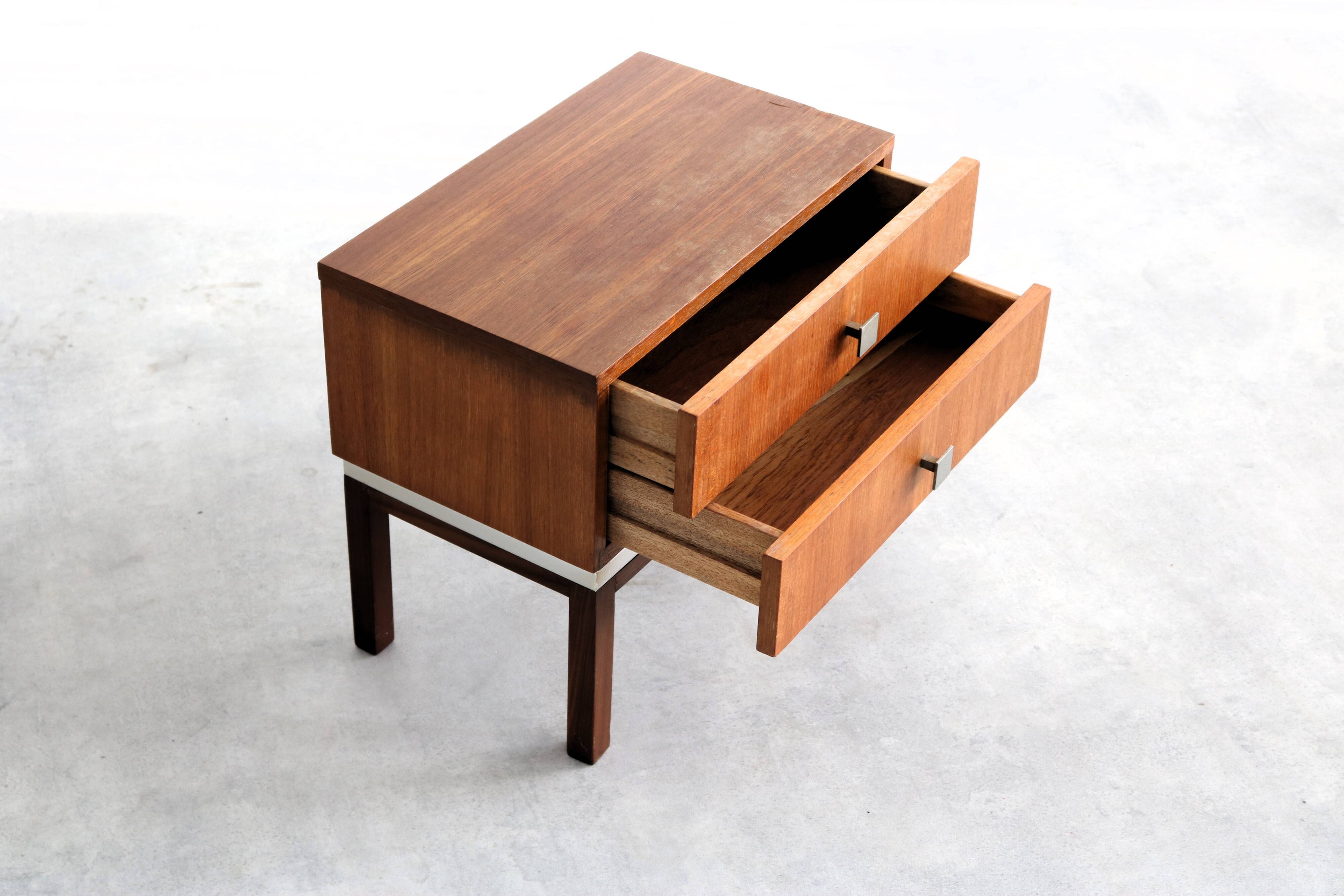 Vintage bedside table | chest of drawers | 60s | teak