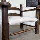 Pair of Dudouyt armchairs from the 1950s, oak.