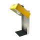 Space age yellow cubic table lamp, Italy 1970s
