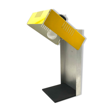 Lampe de table space age jaune, Italie années 1970