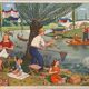 School poster La Moisson et La Rivière en Eté Montmorillon Rossignol