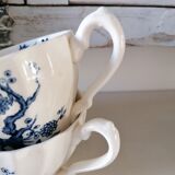 Set of 4 cups and saucers in English earthenware