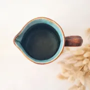 Old glazed stoneware pitcher - autumn