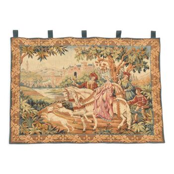 Wall tapestry depicting medieval scene