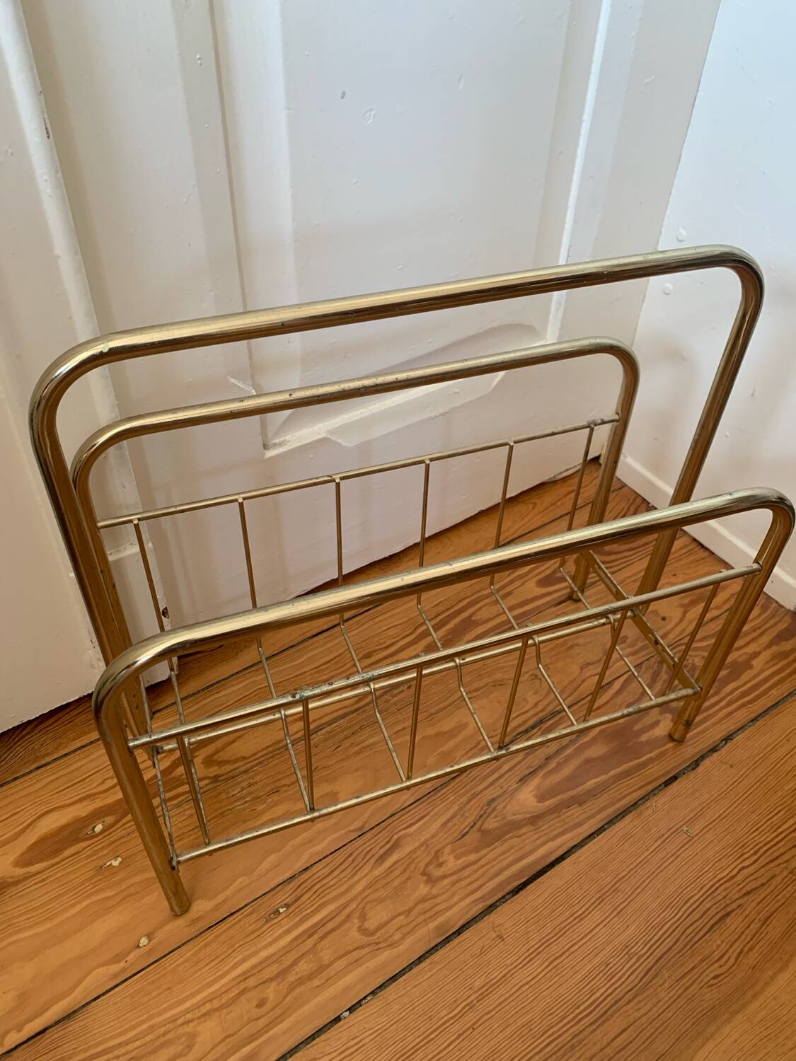 Gold-plated brass magazine rack