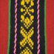 Tapis laine rouge avec des rayures dans des couleurs lumineuses Roumanie 220x80cm