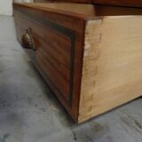 Armoire d'apothicaire vintage en acajou avec tiroirs