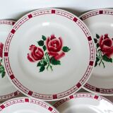 6 flat plates of Digoin Sarreguemines model Saverne