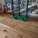 Vallauris 3-light candleholder in green earthenware