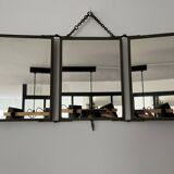 19th century triptych barber mirror