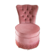 Fauteuil crapaud rose poudré