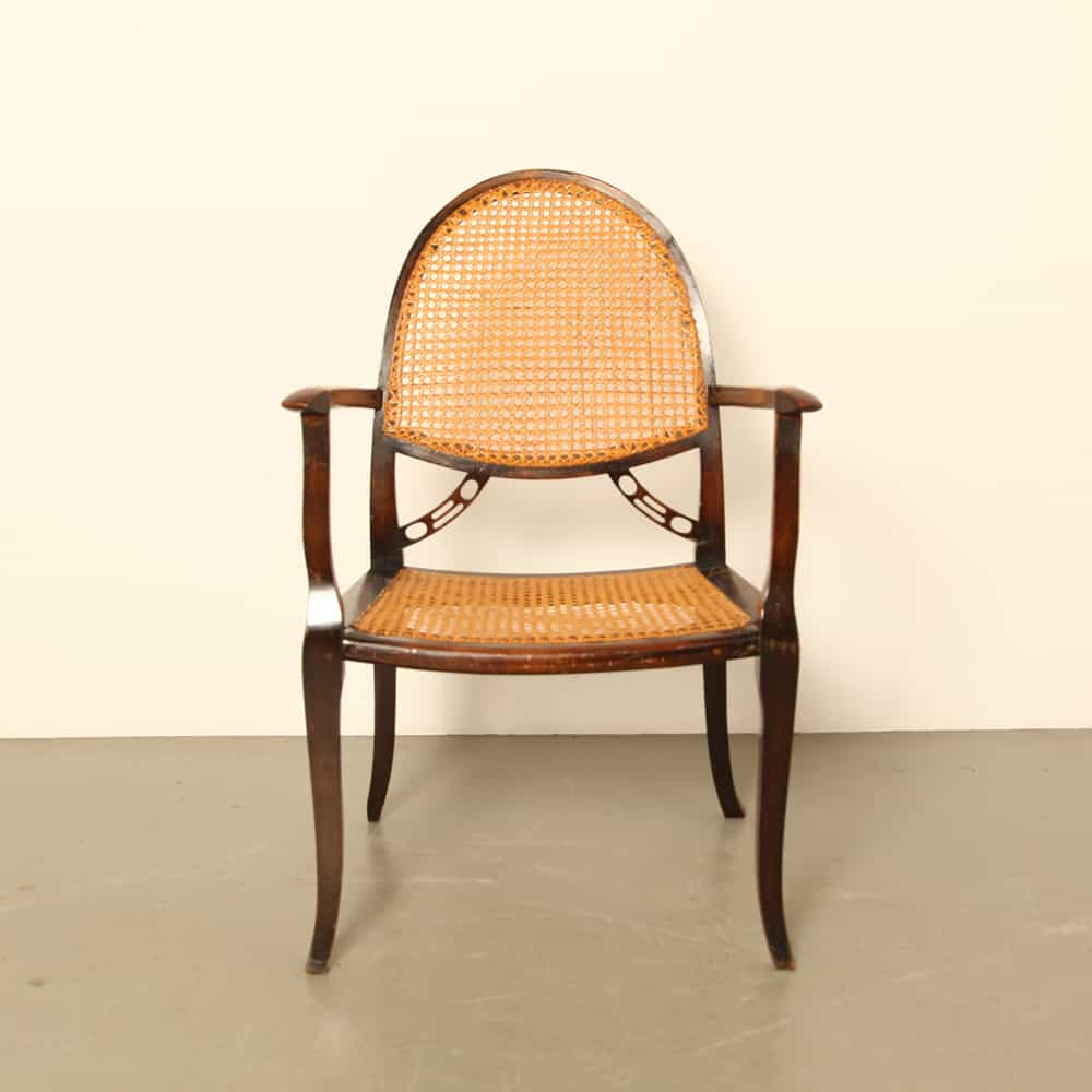 Viennese chair from the 1930s in wicker
