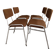 Set of 4 tubular chairs in chrome metal – Mid Century style