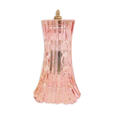 Pink chiseled glass table lamp